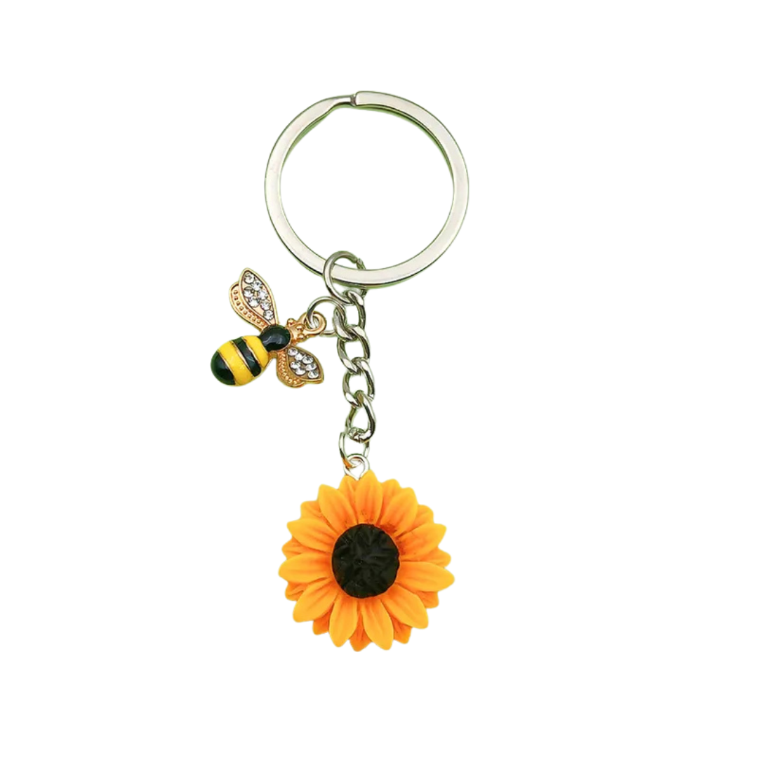 Llavero Girasol con Abejita