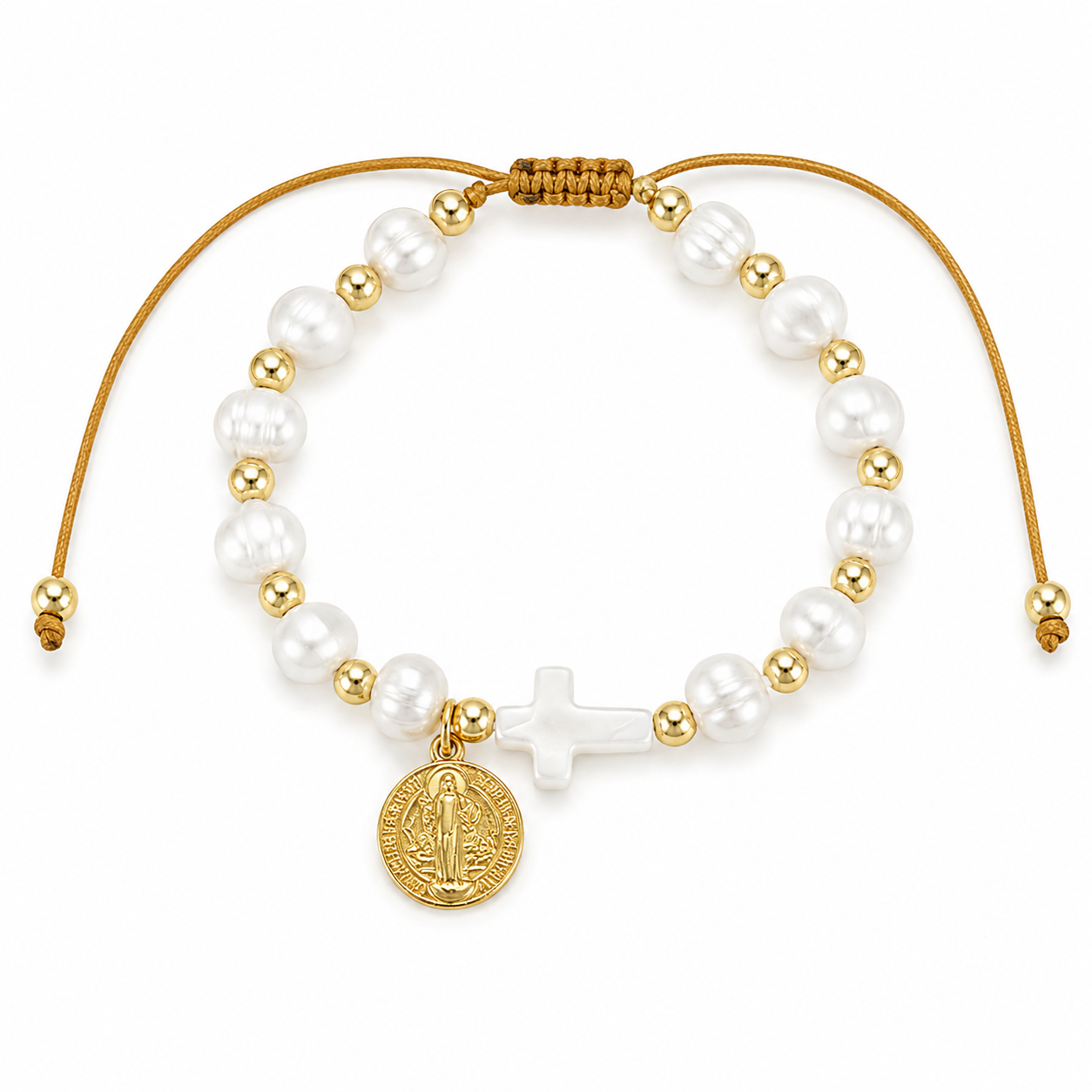 Pulsera Faith Pearl Ajustable