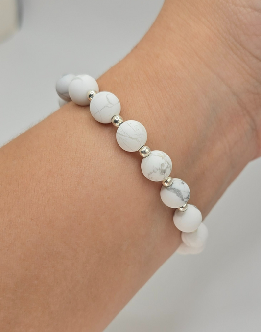 Pulsera Reina Blanca y plata