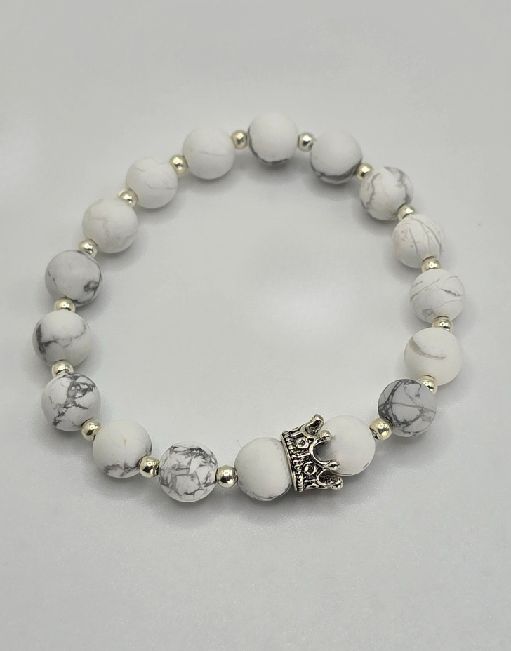 Pulsera Reina Blanca y plata
