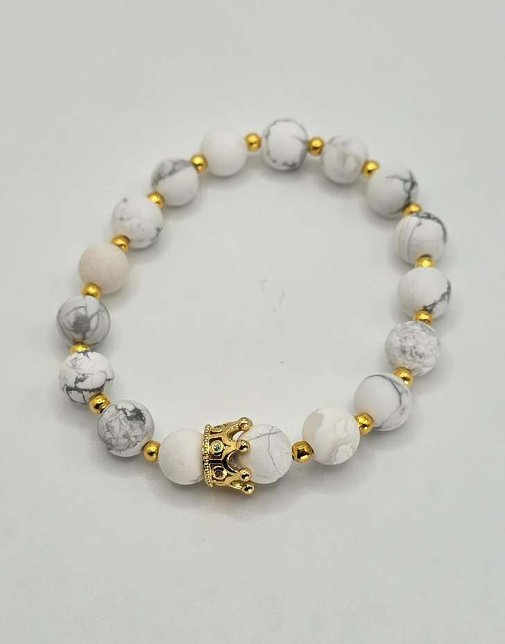 Pulsera Reina Blanca y Oro