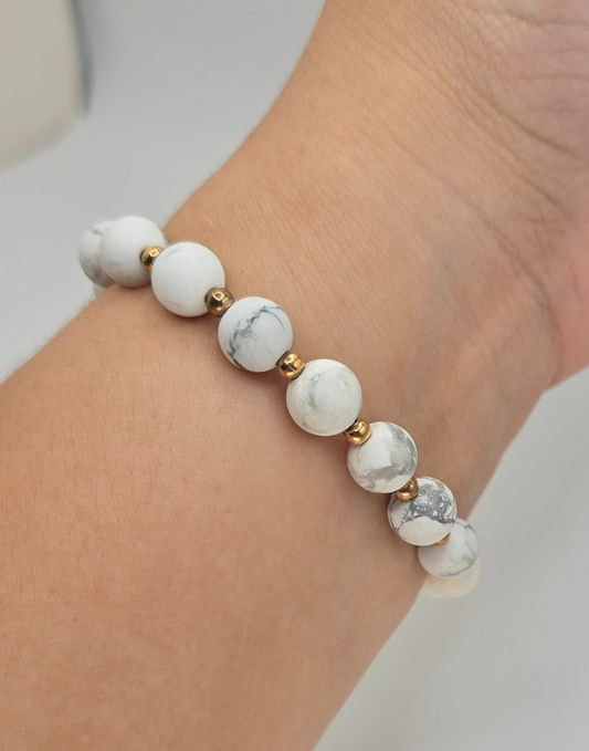 Pulsera Reina Blanca y Oro Rosado