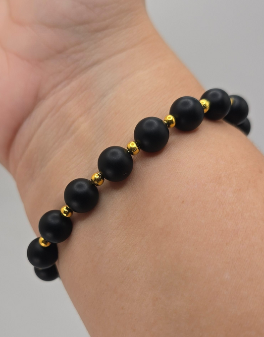 Pulsera Reina Negra y Oro
