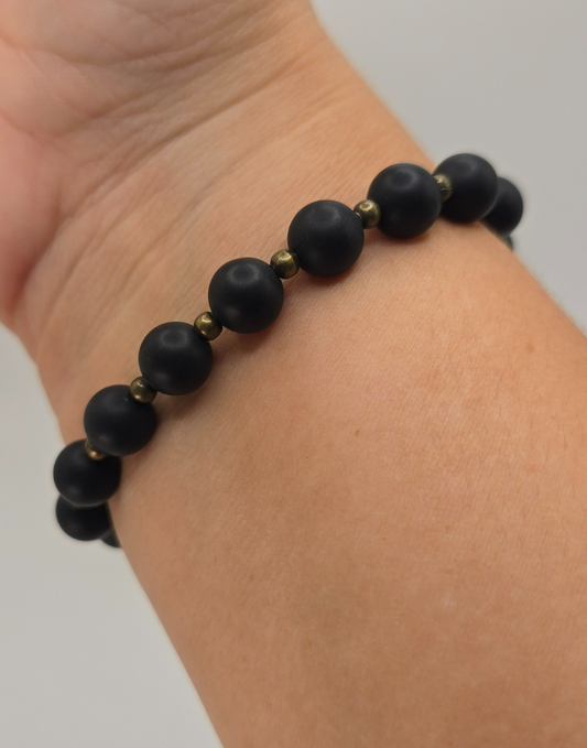 Pulsera Reina Negra y Bronce