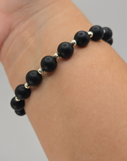 Pulsera Reina Negra y Plata