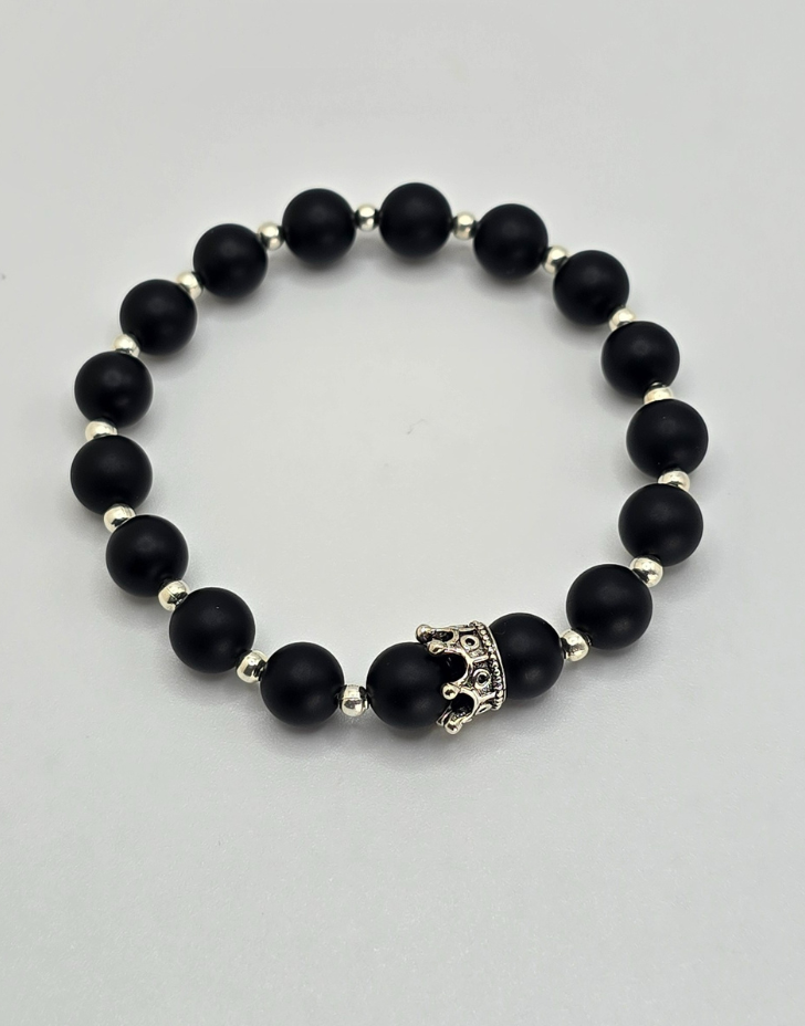 Pulsera Reina Negra y Plata