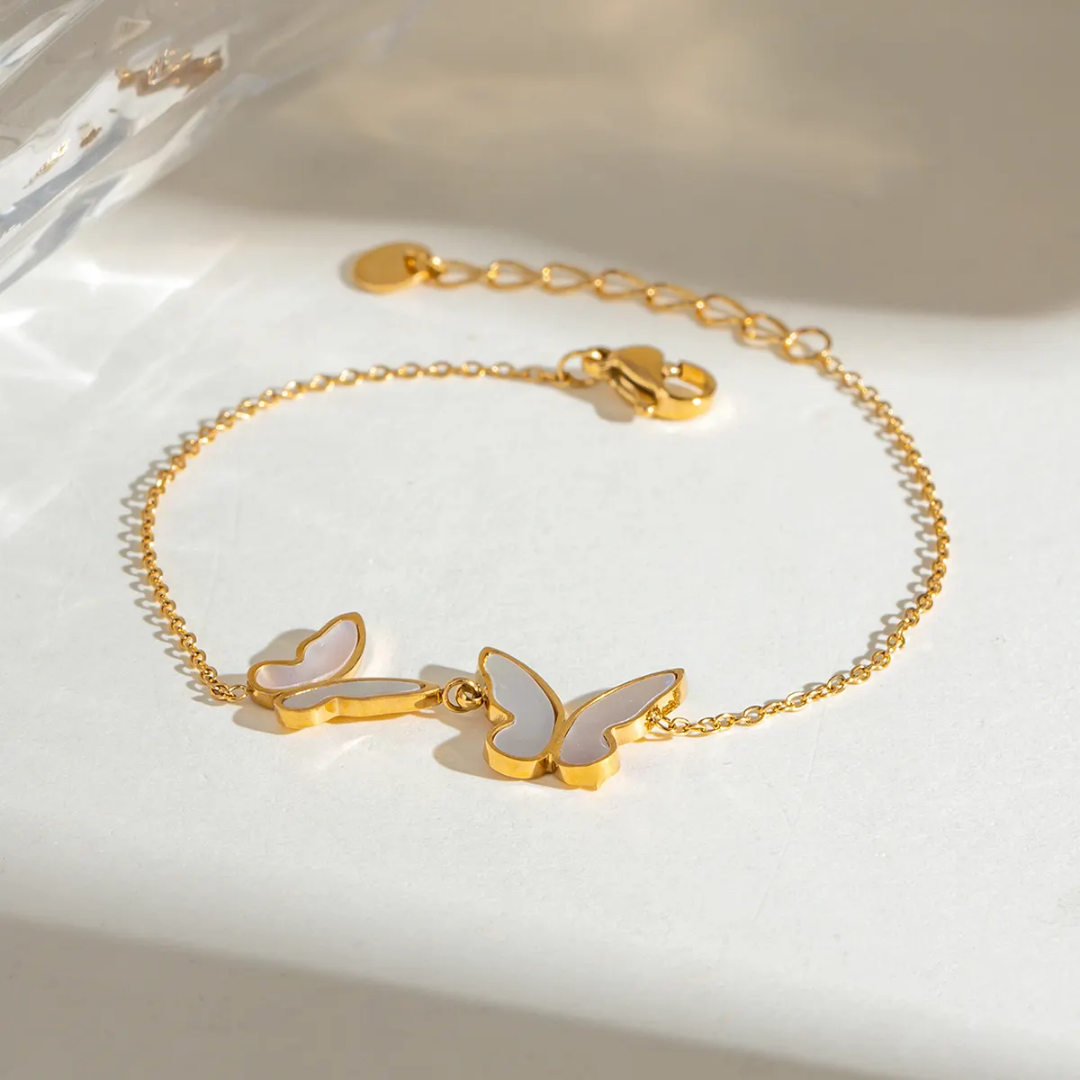 Mariposas blancas (Pulsera)