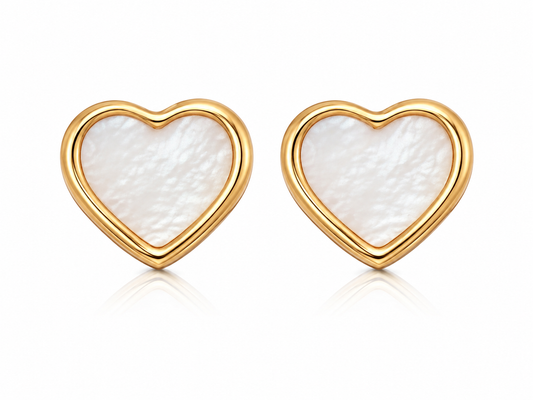 Aretes Corazón Nácar