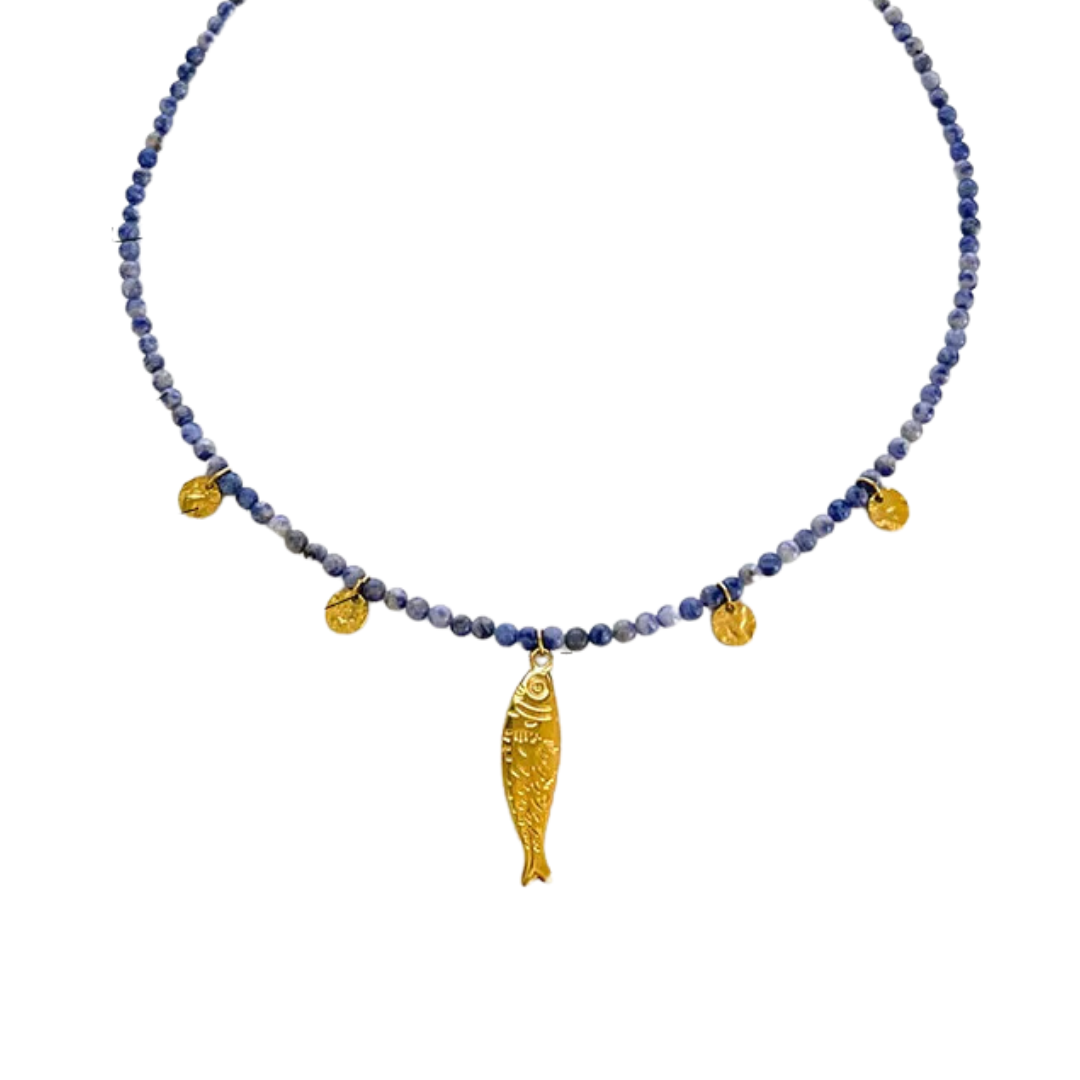 Pez con Cuentas Azules