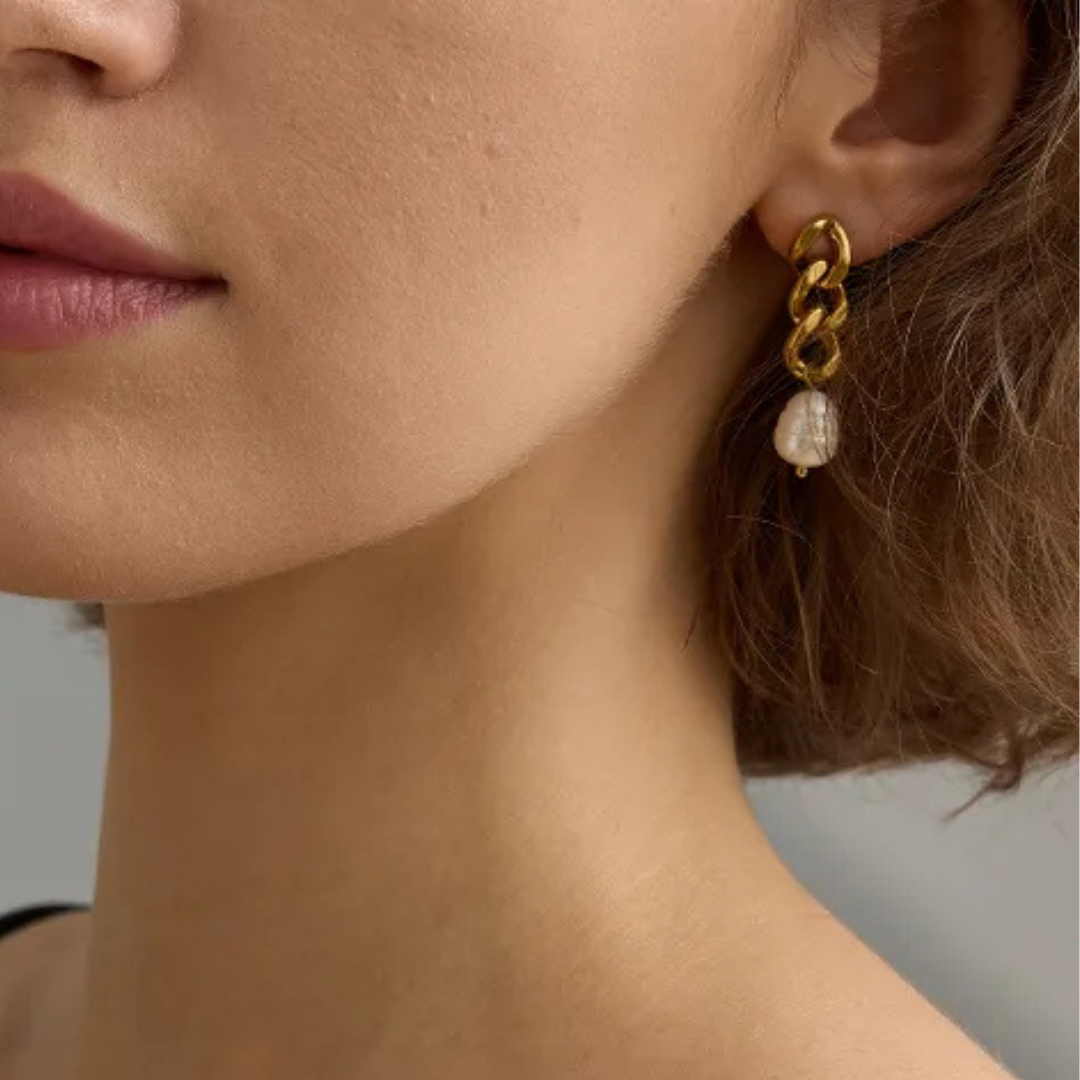 Aretes Perla Elegante