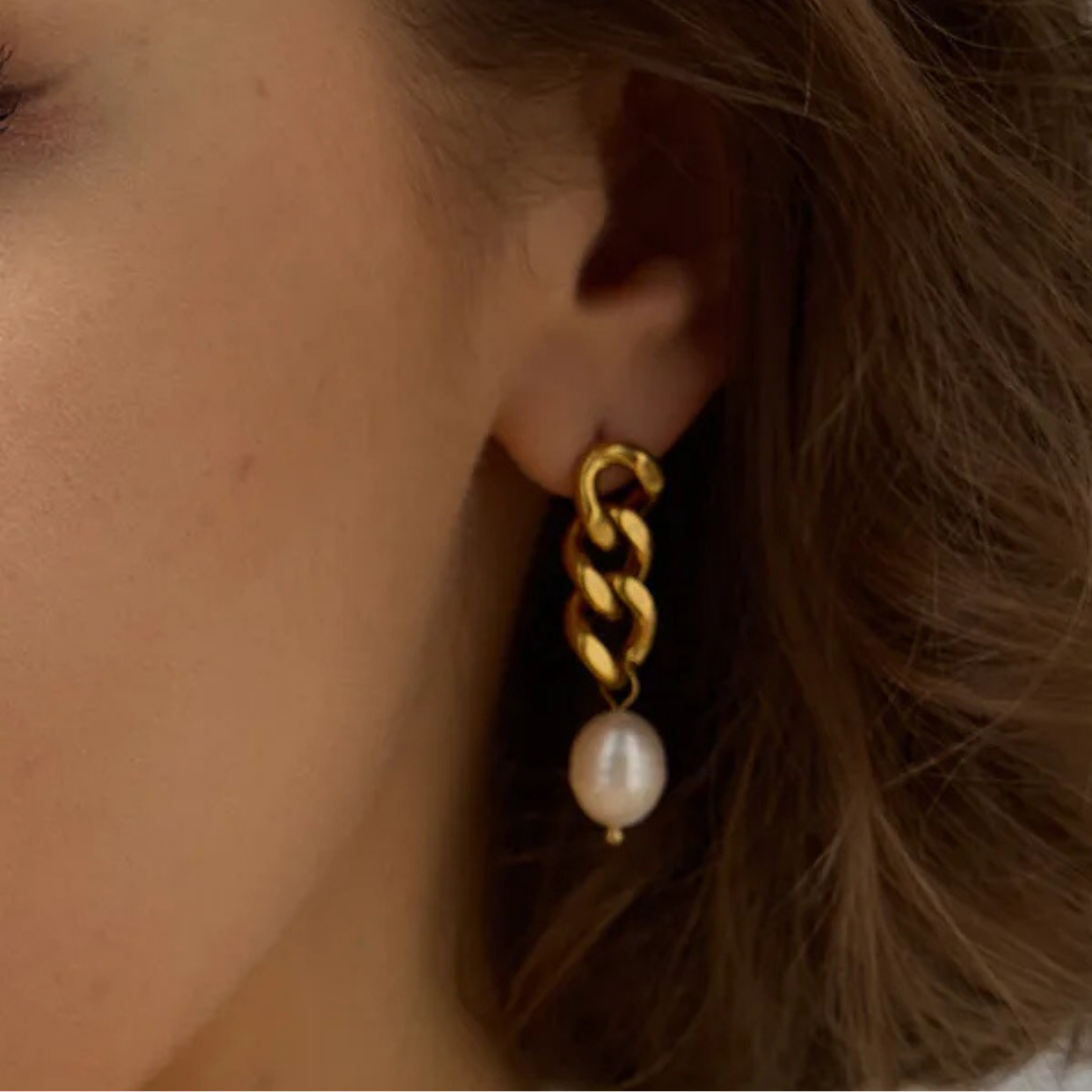 Aretes Perla Elegante