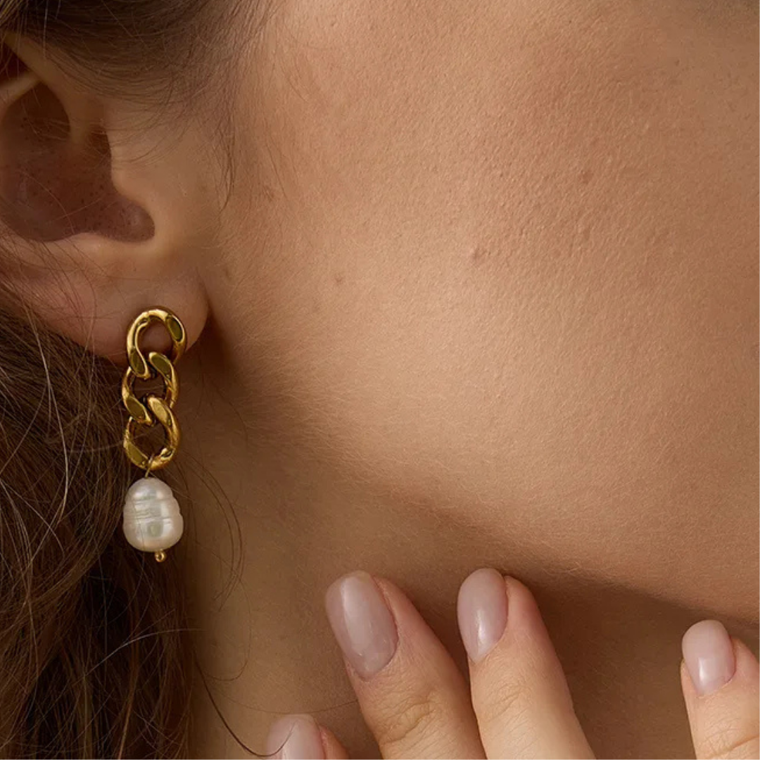 Aretes Perla Elegante