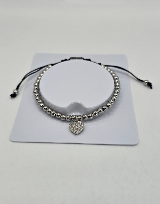 Corazón brillante Plata