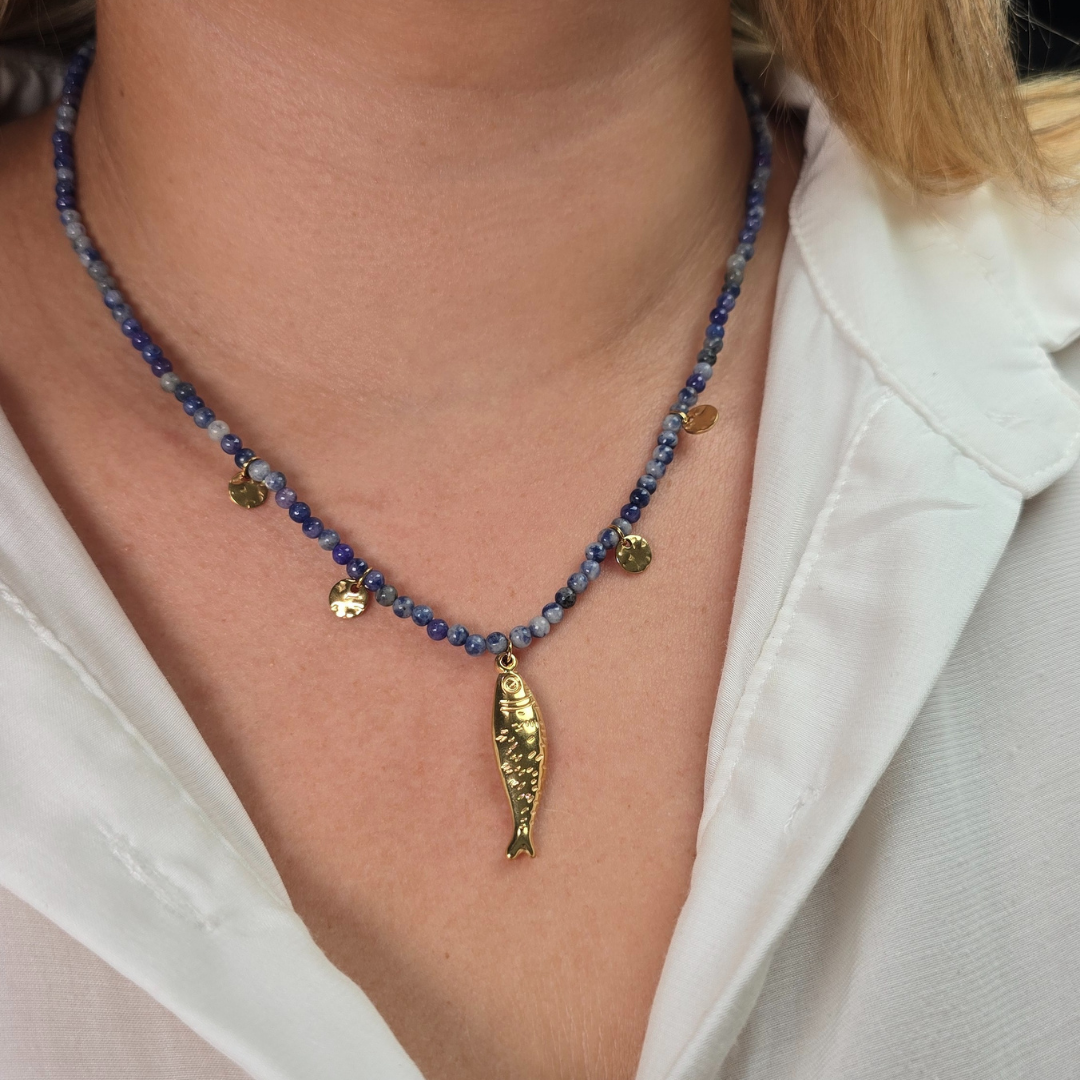 Pez con Cuentas Azules