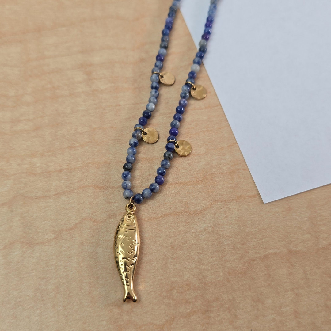 Pez con Cuentas Azules