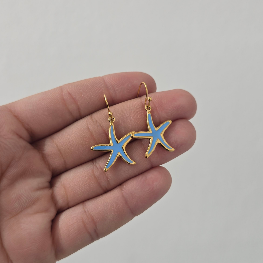 Aretes Estrellas de Mar y Conchas