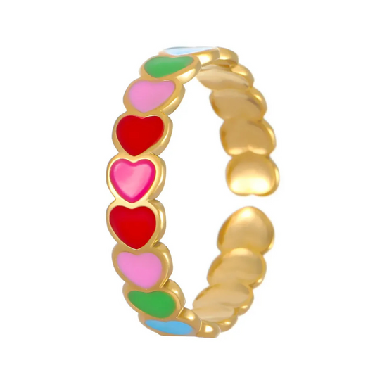 Sortija Corazones Rainbow