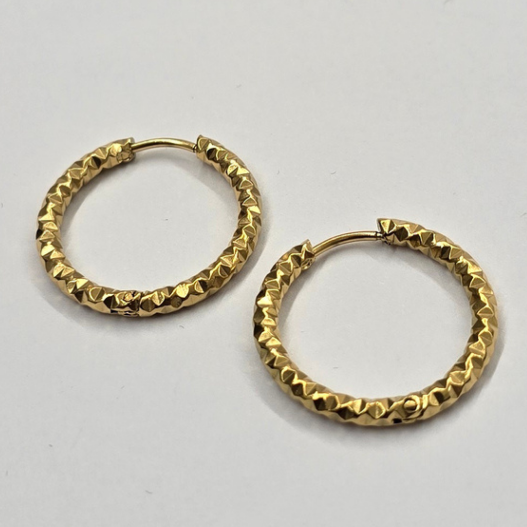 Aretes Aro Texturizado