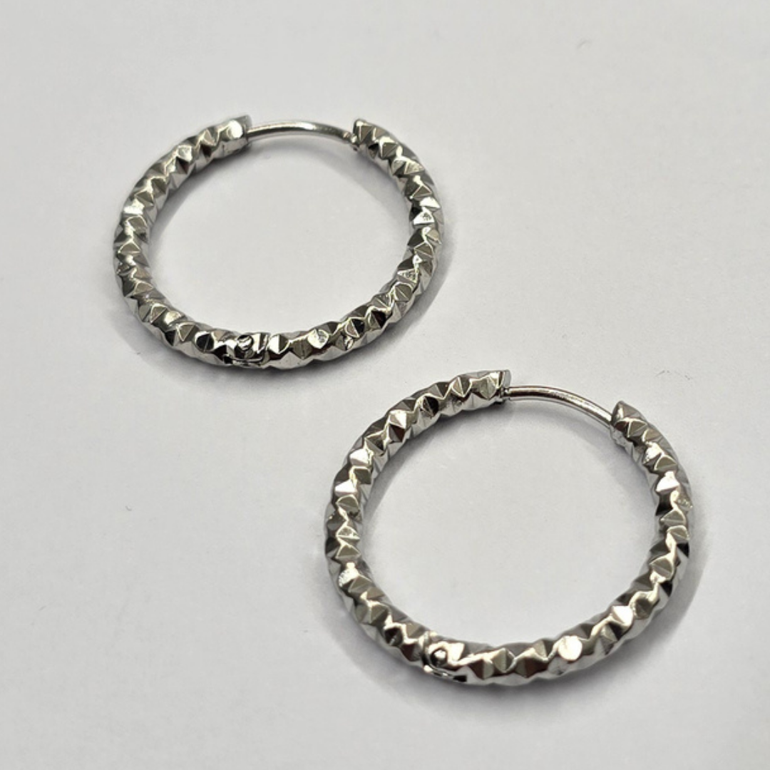 Aretes Aro Texturizado