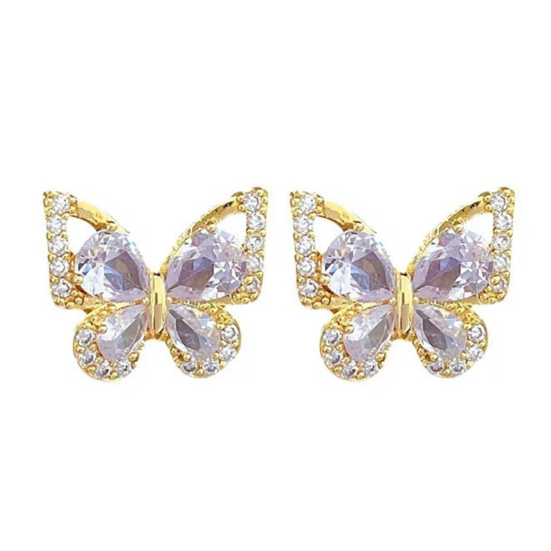 Aretes Mariposa grande oro