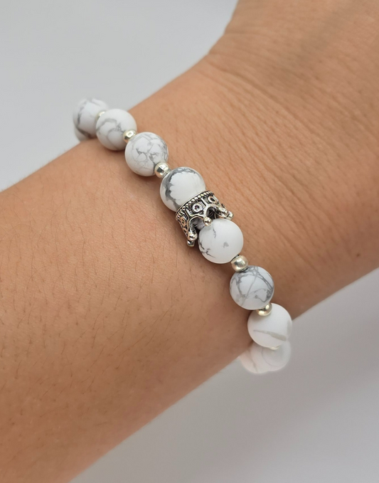 Pulsera Reina Blanca y plata
