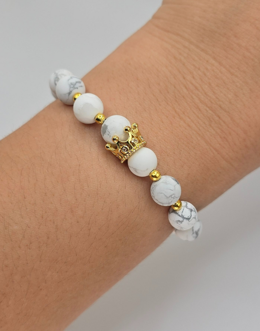 Pulsera Reina Blanca y Oro
