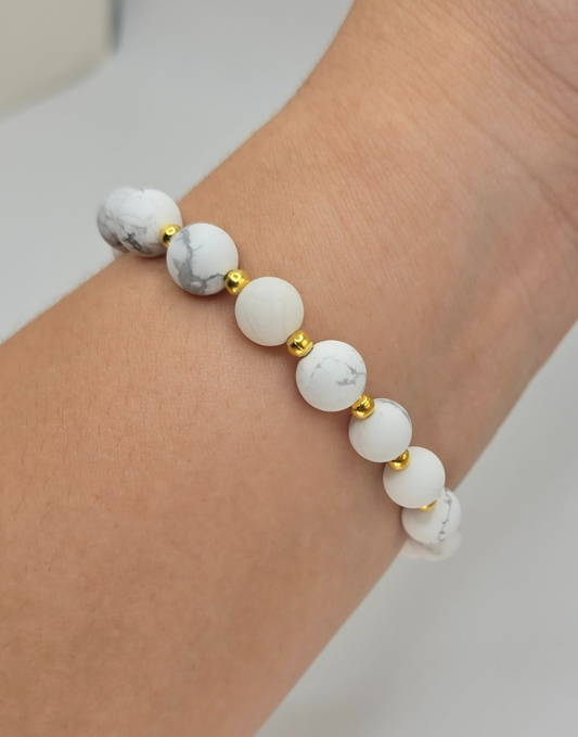 Pulsera Reina Blanca y Oro