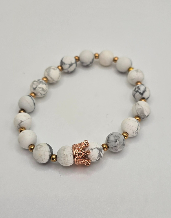 Pulsera Reina Blanca y Oro Rosado