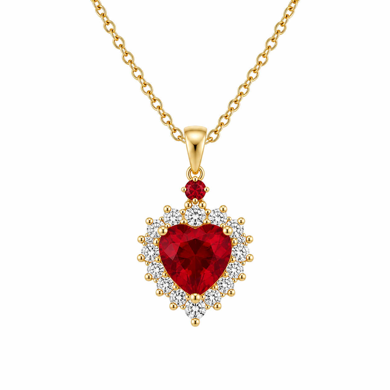 Corazón Ruby Brillante