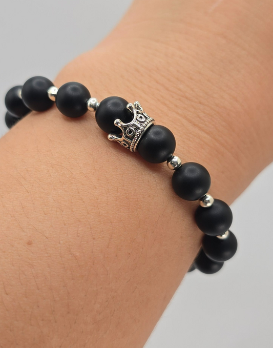 Pulsera Reina Negra y Plata