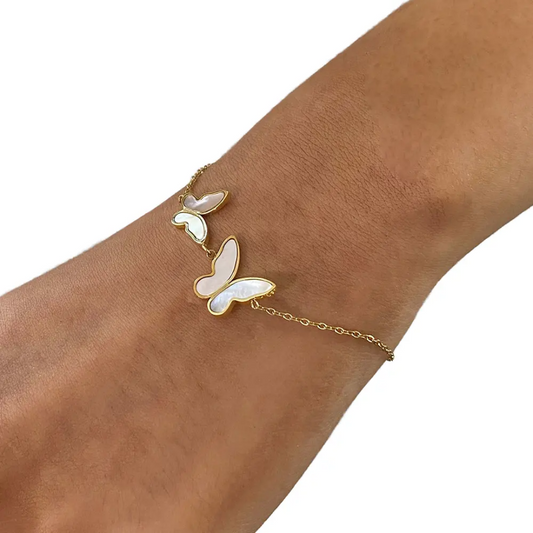 Mariposas blancas (Pulsera)