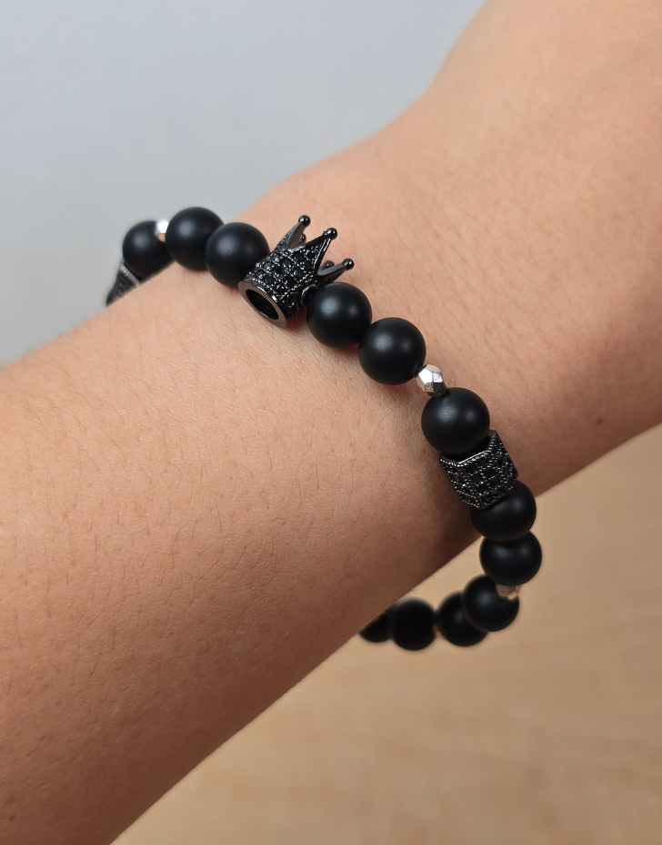 King Bracelet For Men Black