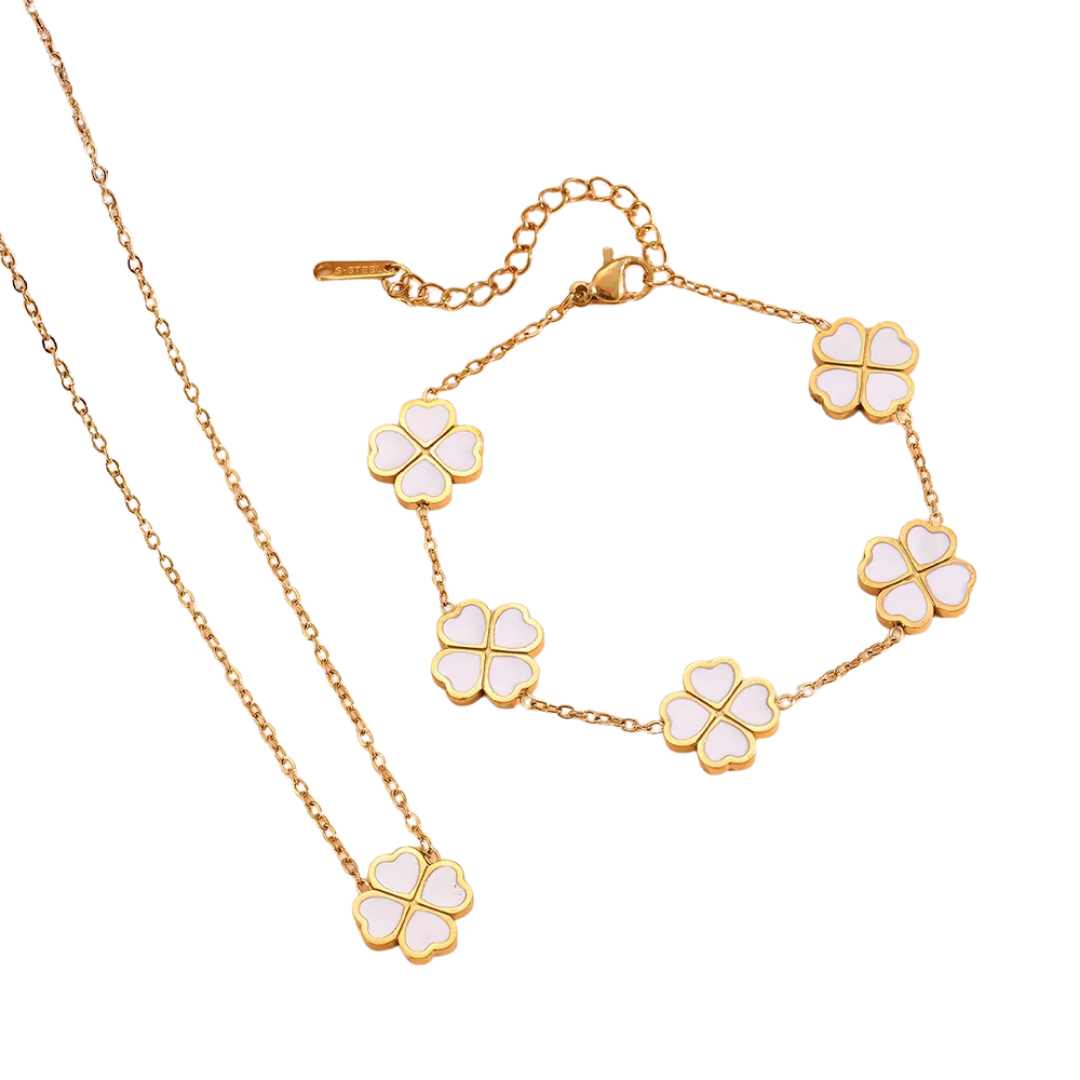 Set Collar + Pulsera Trébol