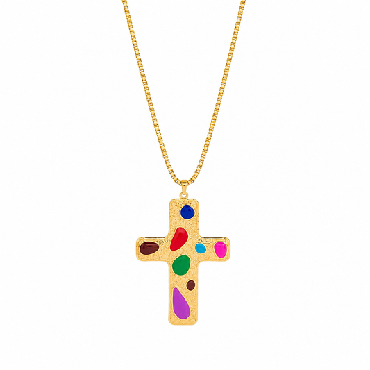 Cruz Colores Divinos grande