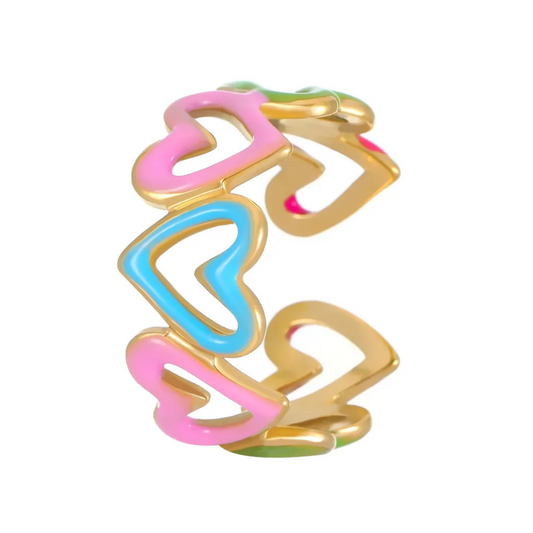 Sortija Corazones Multicolor