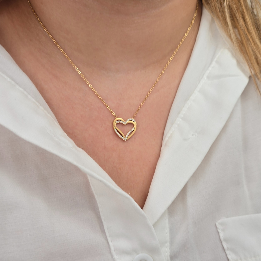 Corazón Brillante Dorado