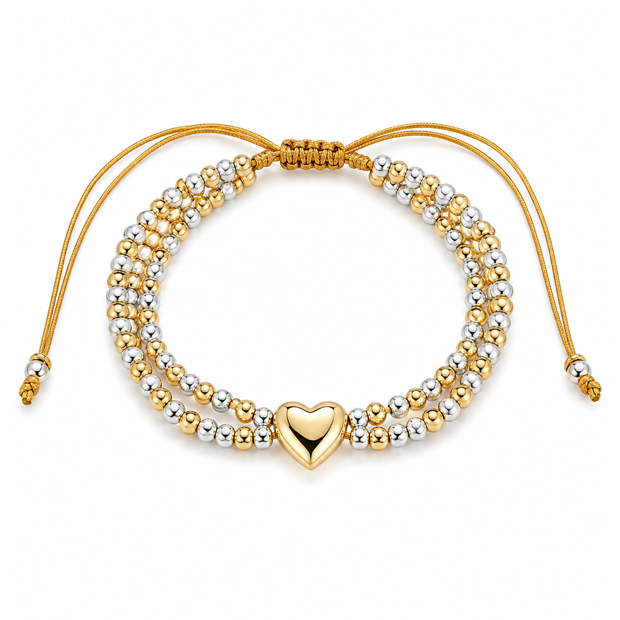 Pulsera Corazón Brillante Ajustable