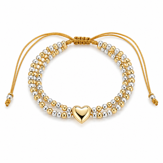 Pulsera Corazón Brillante Ajustable