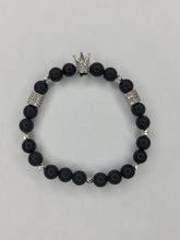 將圖片載入圖庫檢視器 King Bracelet For Men Black &amp; Silver
